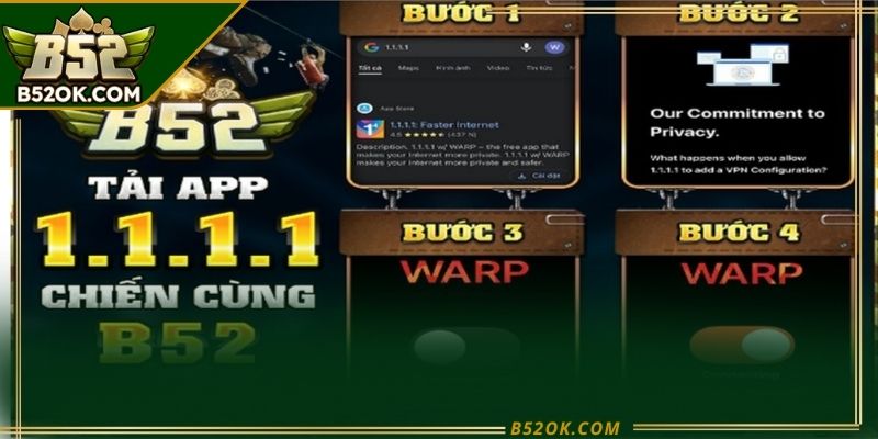 Giao diện trang hướng dẫn tải app B52 trên điện thoại